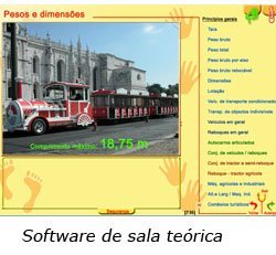Software das aulas de código, instalado nos computadores da Escola de Condução Automóvel de Macedo